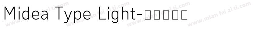 Midea Type Light字体转换